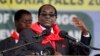 Zimbabwe President Robert Mugabe addresses people gathered for his 91st birthday celebration in Victoria Falls, Feb. 28, 2015. 