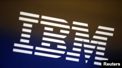 FILE - The logo of IBM is seen on a computer screen in Los Angeles, April 22, 2016. 