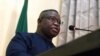 Le président de la Sierra Leone Julius Maada Bio décrétant l'état d'urgence en raison de la forte augmentation de violences sexuelles, Freetown, 7 février 2019.