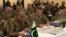 Pakistan army chief General Qamar Javed Bajwa (L) and Commadner of U.S. and Resolute Support military mission General John Nicholson attending the security conference in Kabul, Feb. 13, 2018. (Courtesy Pakistan army media wing, ISPR)