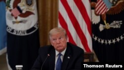 El presidente Trump en la Casa Blanca, donde se reunió con su gabinete de gobierno, el martes 19 de mayo de 2020.