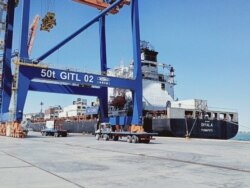 Afghan transit trade activity started through the Pakistani port of Gwadar on Jan 14, 2020. (Courtesy - Chinese Embassy)