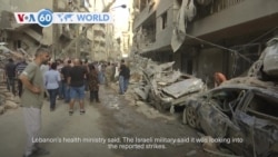 VOA60 World - Israeli airstrikes on central Beirut kill at least 22 people 