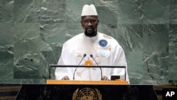 FILE —Guinea's President Mamadi Doumbouya addresses the 78th session of the United Nations General Assembly, on September 21, 2023. ent