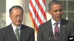 Shugaban Amurka Barack Obama da Jim Young Kim