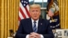 President Donald Trump speaks in an address to the nation from the Oval Office at the White House about the coronavirus Wednesday, March, 11, 2020, in Washington. (Doug Mills/The New York Times via AP, Pool)