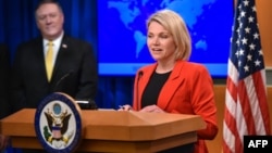 Nữ phát ngôn viên Bộ Ngoại giao Mỹ Heather Nauert.