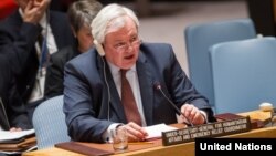 Stephen O’Brien Güvenlik Konseyi'ne brifing verirken