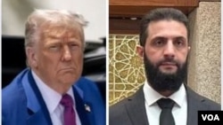 دونالد ترمپ (چپ) و احمد الشرع