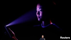 Apple Senior Vice President of Worldwide Marketing, Phil Schiller, introduces the iPhone x during a launch event in Cupertino, California, U.S. September 12, 2017.