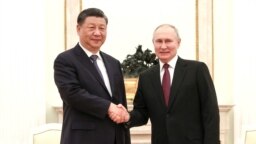 Ruski predsjednik Vladimir Putin i kineski predsjednik Xi Jinping prisustvuju sastanku u Kremlju u Moskvi, Rusija, 20. marta 2023.