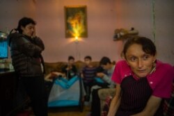 Hasmik Sargsyan, 41, has fled her home in Nagorno-Karabakh twice in the past four years, on Oct. 6, 2020 in Yerevan, Armenia. (Yan Boechat/VOA)