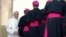 Pope Francis is greeted by bishops during his general audience in St Peter's Square at the Vatican, May 8, 2013. 