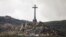 FILE - General view of the Valle de los Caidos (Valley of the Fallen), the mausoleum holding the remains of former Spanish dictator Francisco Franco, on the 43rd anniversary of his death in San Lorenzo de El Escorial, outside Madrid, Spain.