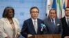 조태열 한국 외교부 장관이 20일 안보리 회의에 앞서 63개 유엔 회원국과 유럽연합(EU)을 대표해 사이버 안보와 관련한 공동성명을 발표했다.