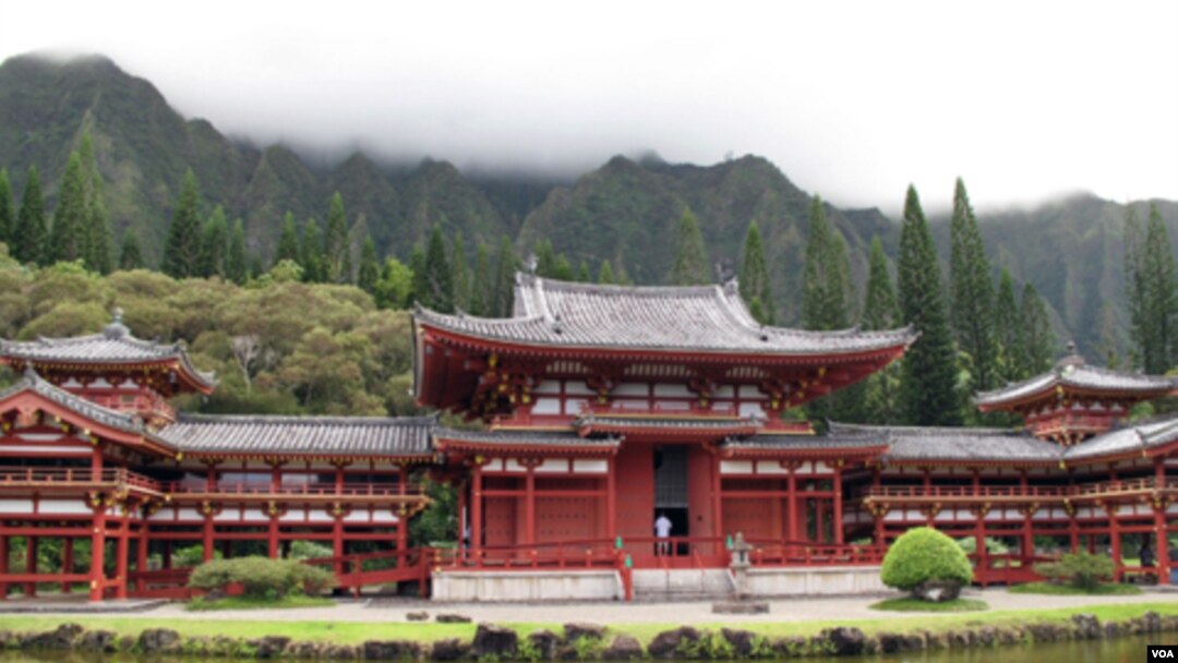 仿造日本京都古庙的夏威夷平等院