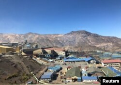 FILE - The Codelco El Teniente copper mine, the world's largest underground copper mine, is shown near Machali, Chile, April 11, 2019.