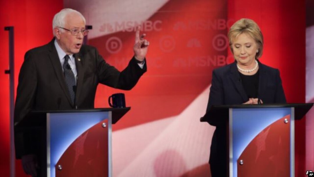 Jajak pendapat menunjukkan Senator Bernie Sanders (kiri) unggul 10 persen atas mantan Menlu AS Hillary Clinton di negara bagian New Hampshire (foto: dok).