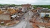 Поврежденные торнадо здания в городе Сульфур, штат Оклахома, США, 28 апреля 2024 года. Брайан Терри/The Oklahoman/USA Today Network 