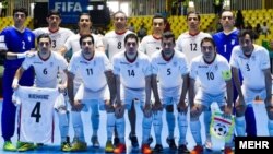 تیم ملی فوتسال ایران پیش از بازی با پرتغال