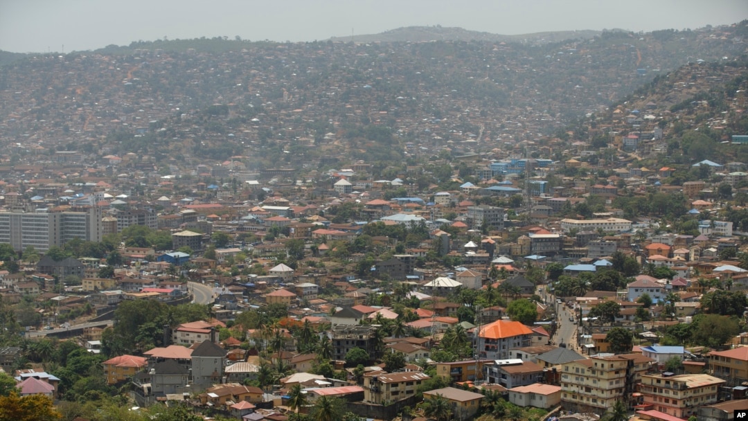FILE - View of Freetown, Sierra Leone, April 28, 2024. A Sierra Leonean military court sentenced 24 soldiers to prison on Aug. 9, 2024, for their roles in last year's attempted coup.