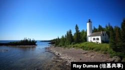 Rock Harbor Lighthouse at Isle Royale National Park