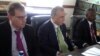 IMF Zimbabwe country representative Christian Beddie and his colleage Domenico Fanizza (right). Photo by Irwin Chifera