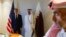 U.S. Secretary of State Antony Blinken, left, meets with Qatari Prime Minister Sheikh Mohammed bin Abdulrahman bin Jassim Al-Thani, second left, at a hotel during a day of meetings amid the ongoing conflict between Israel and Hamas, in Amman, Jordan, on Nov. 4, 2023.