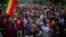 Thousands of protestors from the capital and those displaced by ethnic-based violence over the weekend in Burayu, demonstrate to demand justice from the government in Addis Ababa, Ethiopia, Sept. 17, 2018. 