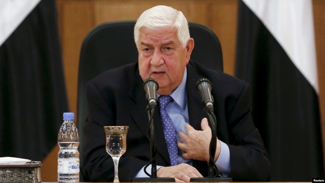 Menteri Luar Negeri Suriah Walid Al Moallem berbicara di Damaskus, Suriah (foto: dok).