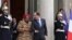 African Union Commission Chairperson Nkosazana Dlamini-Zuma, left, with French President Francois Hollande, Elysee Palace, Paris, Nov. 14, 2012.