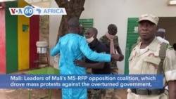 VOA60 Afrikaa - Mali's M5-RFP opposition coalition arrive at the military base where the coup started