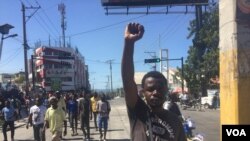 Manifestation en Haïti contre le président haïtien Jovenel Moïse.
