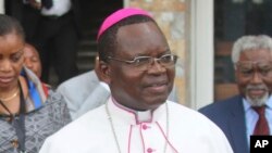 Monseigneur Marcel Utembi, président de la Conférence épiscopale nationale du Congo (Cenco), 21 décembre 2016. 