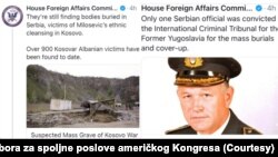 Detalj sa Tviter naloga Odbora za spoljne poslove Predstavničkog doma Kongresa (Foto: preuzeto sa twitter.com/HouseForeign)