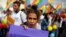 A participant holds a placard during a march to mark the International Day Against Homophobia, Transphobia and Biphobia in Tegucigalpa, Honduras, May 17, 2018. 