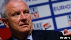 Svein Arne Hansen, le président de la Fédération européenne d'athlétisme lors de l'ouverture du championnat, à Amsterdam, le 5 juillet 2016.