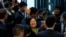 Taiwan President Tsai Ing-wen waves to supporters as she leaves a hotel for her return to Taiwan after her visit to Latin America in Burlingame, Calif., Jan. 14, 2017. 