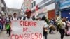 Una de las muchas protestas surgidas en los últimos días a lo largo de todo Perú, en este caso, en la localidad de Ayacucho, el 17 de diciembre de 2022, en rechazo al nuevo gobierno y al Congreso.