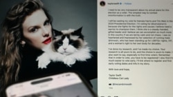 Postingan penyanyi AS Taylor Swift di Instagram yang mendukung Wakil Presiden AS sekaligus calon presiden dari Partai Demokrat Kamala Harris. (Foto: AFP)