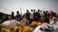 A group of newly displaced people who fled from Barsalogho following an armed attack, Jan. 21, 2020. 