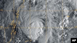US Navy Research Laboratory satellite image shows Hurricane Paula, 12 Oct 2010