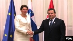 Predsednik Vlade Srbije Ivica Dačić i premijerka Slovenije Alenka Bratušek