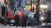 Emergency services attend the scene on Bourbon Street after a vehicle drove into a crowd on New Orleans' Canal and Bourbon Street, Jan. 1, 2025. 