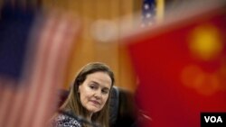 Wakil Menteri Pertahanan AS bidang Kebijakan, Michele Flournoy berada di Beijing untuk pembicaraan dengan pejabat Tiongkok (8/12).