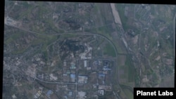 Planet Labs Image of Complex area located in North Korea near the South Korean border. 