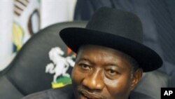 Nigerian President Goodluck Jonathan speaks during a press conference (File)