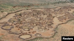 Foto udara daerah kering di Turkana, Kenya utara (foto: dok). 