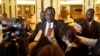 FILE - South Sudan's Minister of Petroleum Ezekiel Lol Gatkuoth speaks to reporters in the lobby of his residence hotel in Jiddah, Saudi Arabia, May 18, 2019. 