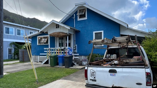 The house of Ryan Routh is seen in Kaaawa, Hawaii, Sept. 15, 2024. Routh is in police custody in connection with the apparent assassination attempt of Republican presidential nominee former President Donald Trump in West Palm Beach, Fla.